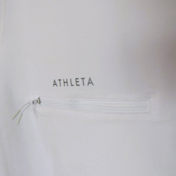 Athleta Women Sweater, White,Activewear,  sz.M, zip closure - Picture 2 of 8